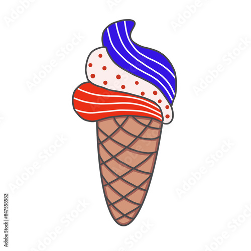 ice cream on a white background