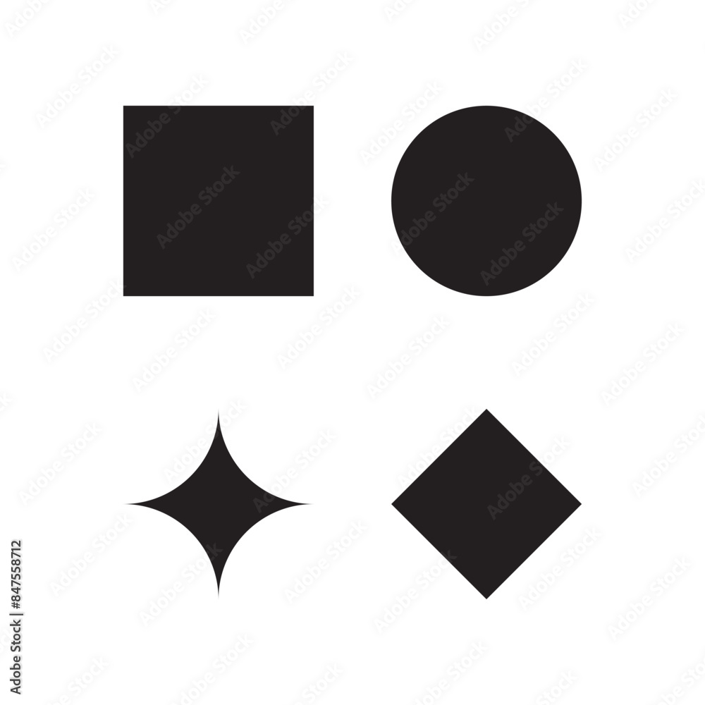 geometric shape icons vector eps geometric shape icons vector eps