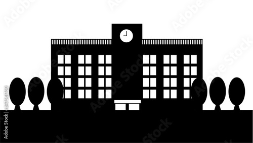 シルエット学校