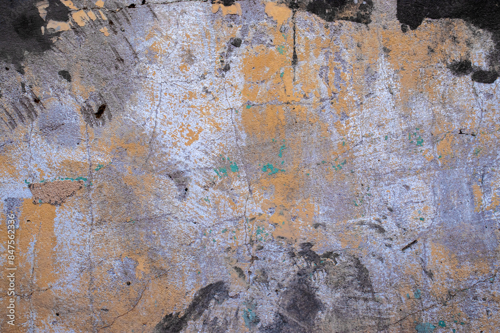 Stained and peeling wall texture with different paint colors in Brazil Stained and peeling wall texture with different paint colors in Brazil