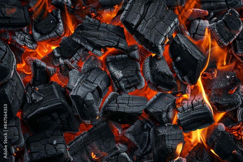 Smoldering Barbecue Charcoal Texture Background, Hot Fire Charcoal Banner, Burn Wood Grill Flame Smoldering Barbecue Charcoal Texture Background, Hot Fire Charcoal Banner, Burn Wood Grill Flame