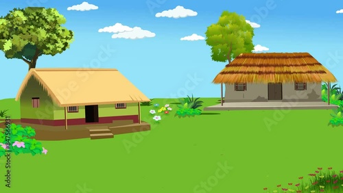 Beautiful Cartoon Background landscape video photo
