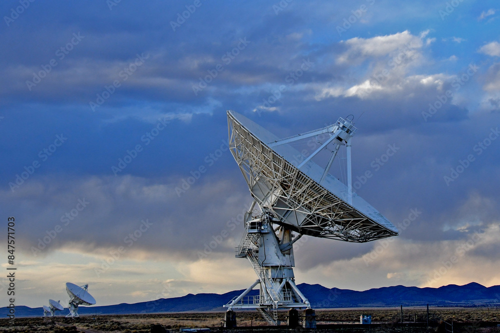 A paraboloid shaped dish used as a radio telescope, Plains of San Agustin, New Mexico A paraboloid shaped dish used as a radio telescope, Plains of San Agustin, New Mexico
