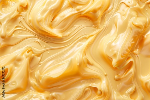 Melted Caramel Texture, Ice Cream Waves, Smooth Icecream, Custard Background, Silky Flowing Yogurt