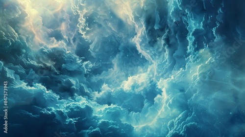 Ethereal cosmic clouds dreamscapes abstract background