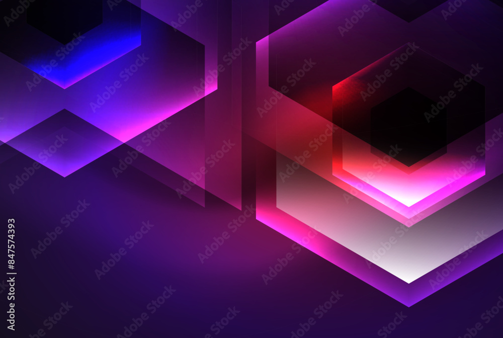 Arrow hexagon neon light glowing shapes background. Vector illustration For Wallpaper, Banner, Background, Card, Book Illustration, landing page Arrow hexagon neon light glowing shapes background. Vector illustration For Wallpaper, Banner, Background, Card, Book Illustration, landing page
