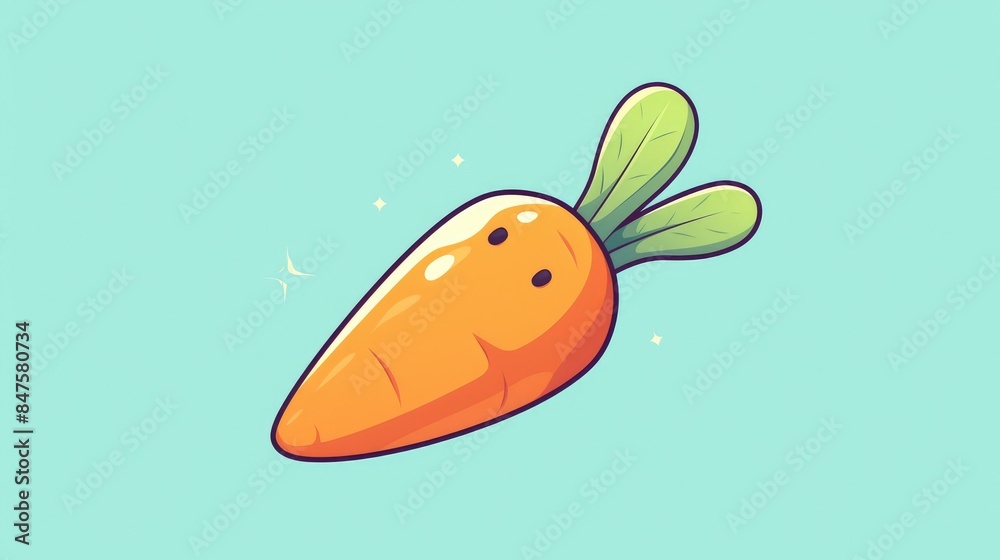 2d illustration of a carrot icon designed in a sleek modern style for use in applications websites and digital designs 2d illustration of a carrot icon designed in a sleek modern style for use in applications websites and digital designs