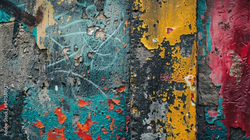 Gritty urban textures grungy graffiti art abstract background