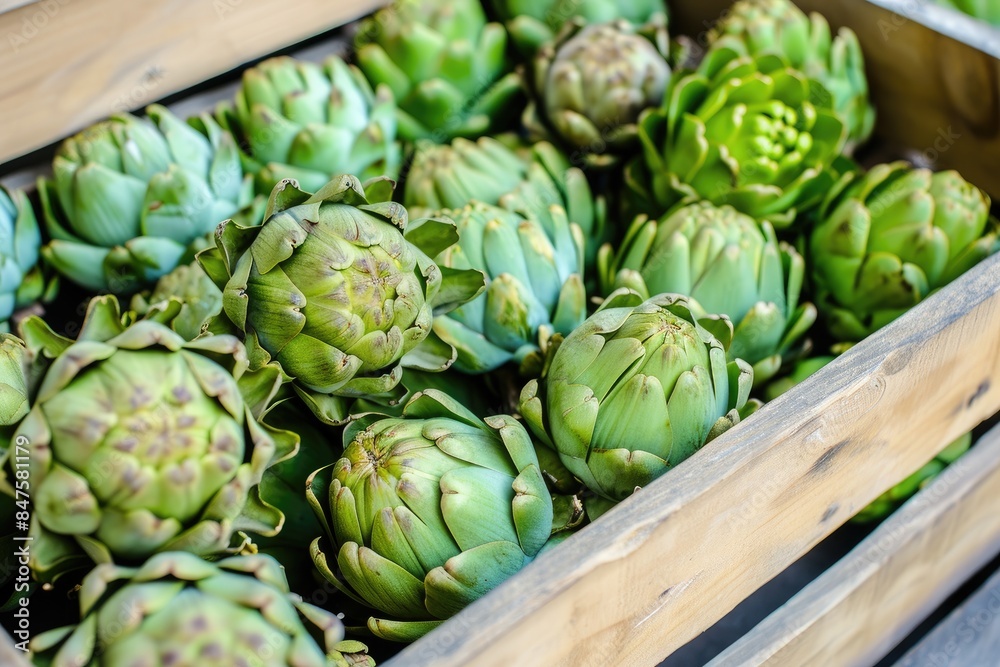 Obraz premium Fresh raw artichoke.