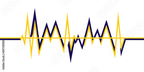 vector illustration of the heartbeat line. Electrocardiogram. Heart pulse. Emergency EKG monitoring illustration 