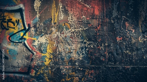 Gritty urban textures grungy graffiti art abstract background