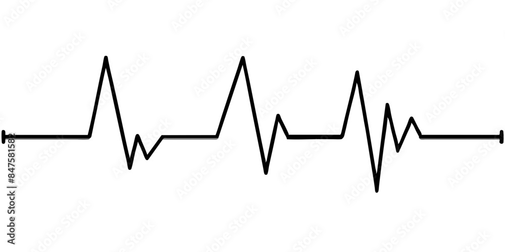 vector illustration of the heartbeat line. Electrocardiogram. Heart pulse. Emergency EKG monitoring illustration vector illustration of the heartbeat line. Electrocardiogram. Heart pulse. Emergency EKG monitoring illustration