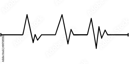 vector illustration of the heartbeat line. Electrocardiogram. Heart pulse. Emergency EKG monitoring illustration  photo