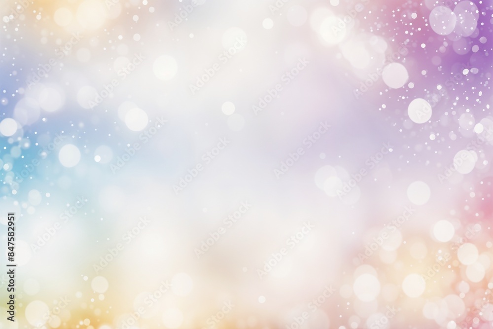 Abstract blur bokeh banner background with rainbow colors, pastel purple, blue, gold yellow, white silver, pale pink Abstract blur bokeh banner background with rainbow colors, pastel purple, blue, gold yellow, white silver, pale pink