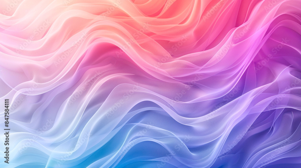 Fototapeta premium Vivid waves of pink and purple fabric