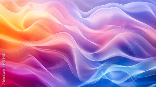 Wallpaper Mural Colorful abstract wave pattern with a gradient Torontodigital.ca