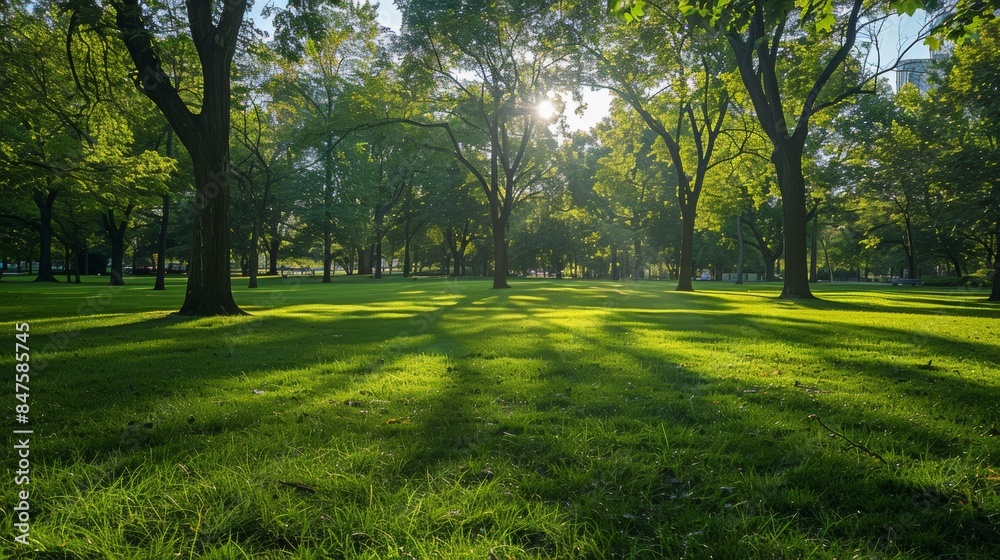 Obraz premium Fresh Air in a Spacious City Park 