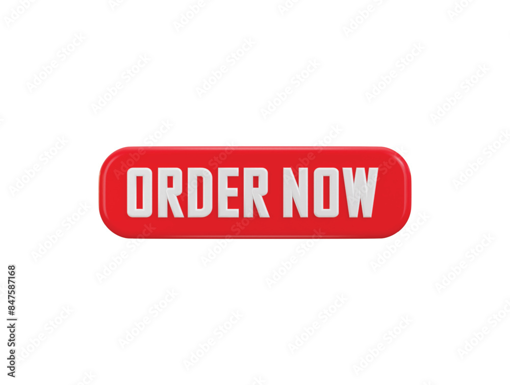 Order now button icon 3D render concept of online shopping vector illustration Order now button icon 3D render concept of online shopping vector illustration