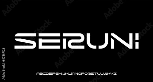 MODERN FUTURISTIC TECHNOLOGY SCI FI FONT VECTOR TYPEFACE