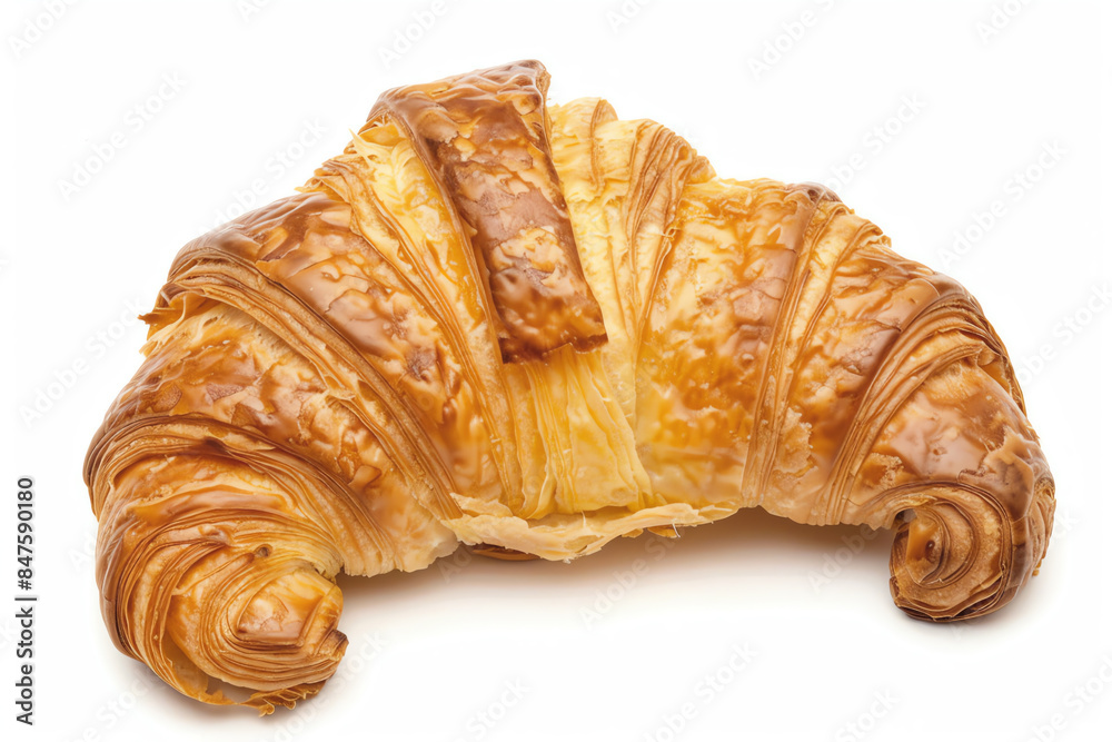 croissant on white background, AI generated croissant on white background, AI generated