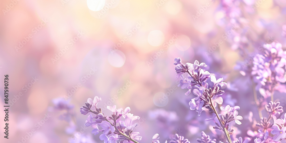 This image showcases clusters of lavender flowers enhanced by a backlit effect, creating a magical atmosphere This image showcases clusters of lavender flowers enhanced by a backlit effect, creating a magical atmosphere