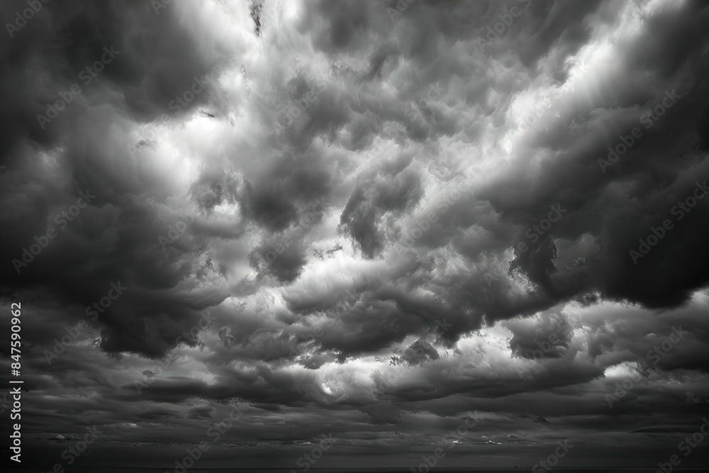 black and white monochrome image of a dramatic stormy sky with clouds black and white monochrome image of a dramatic stormy sky with clouds