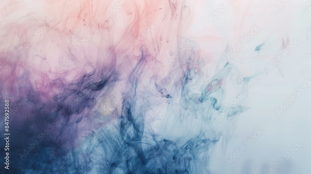 Fototapeta premium Translucent watercolor stains minimalist abstract background