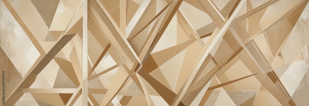 Abstract Geometric Pattern in Beige Tones.