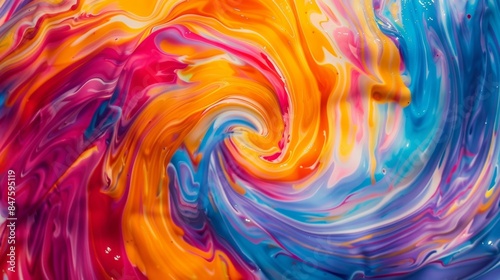 Wallpaper Mural Vibrant liquid colors hypnotic psychedelic vortices abstract background Torontodigital.ca