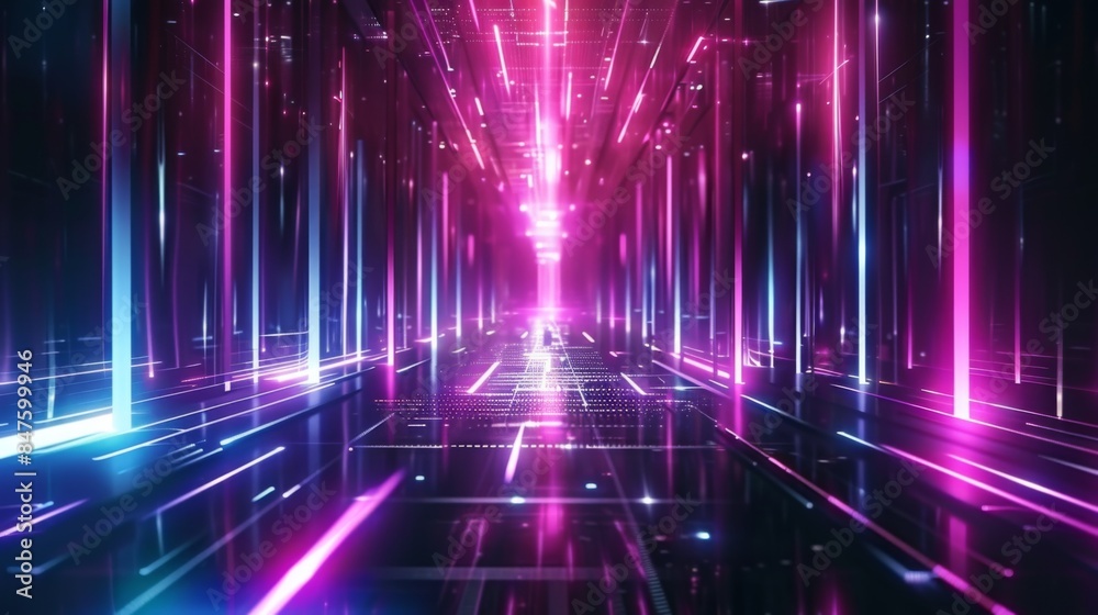 Abstract neon light background illustration generated by ai Abstract neon light background illustration generated by ai