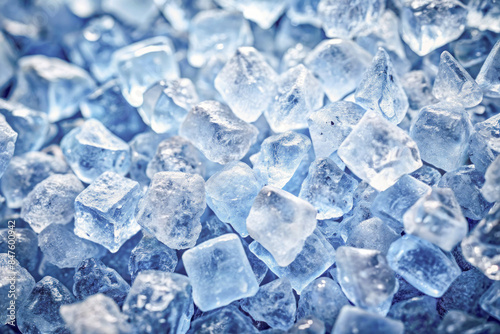 crushed ice in front of the white background.