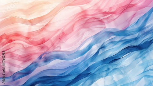 Abstract watercolor wave background illustration generated by ai