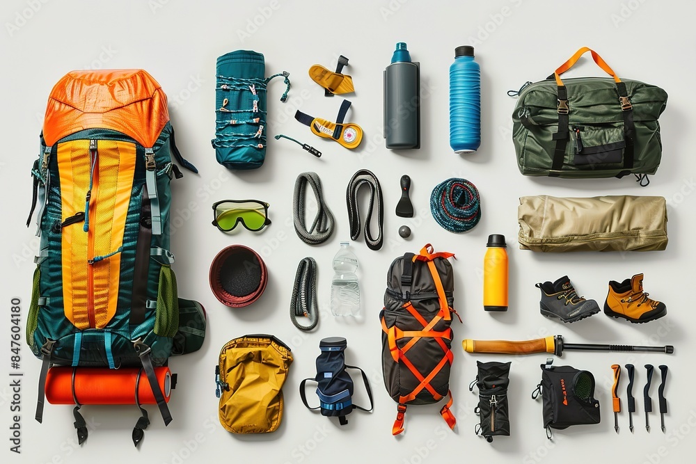 Hiking icons set. Camping equipment raster collection. Hiking icons set. Camping equipment raster collection.