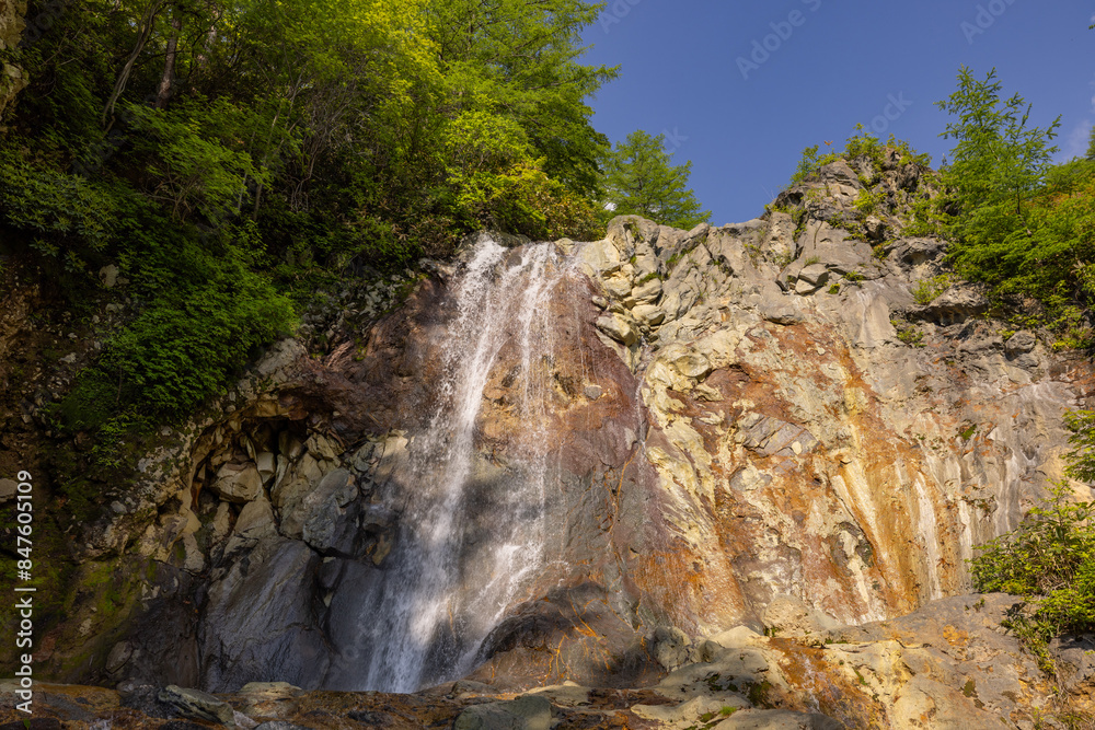 Obraz premium 高低差のある滝