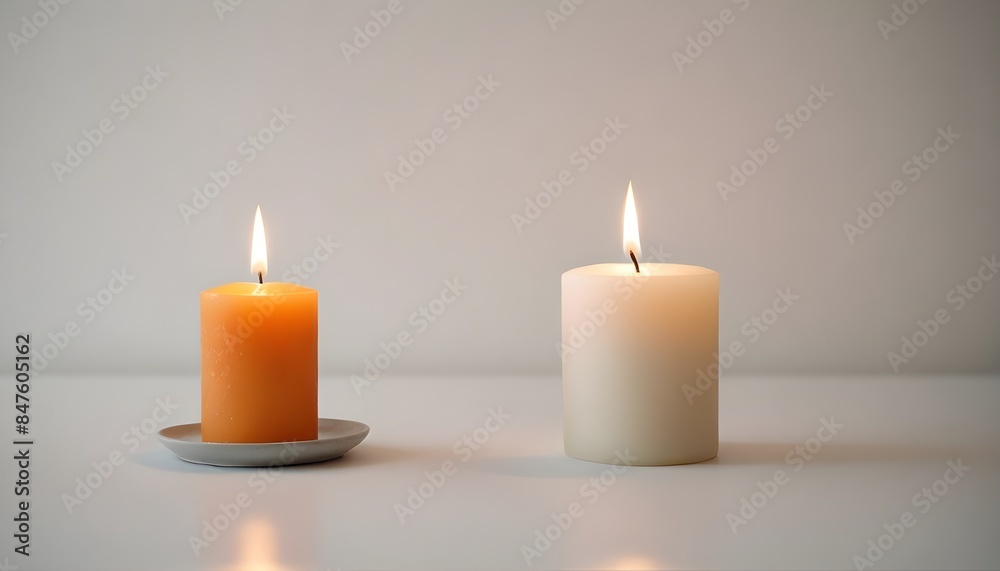 orange halloween candle flame isolated light glowing, banner poster header design