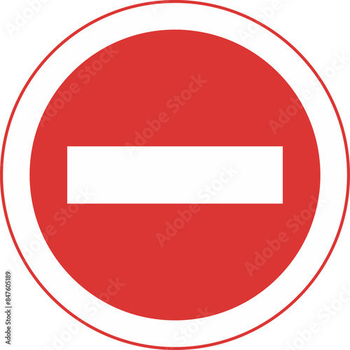 vector closed road sign symbol