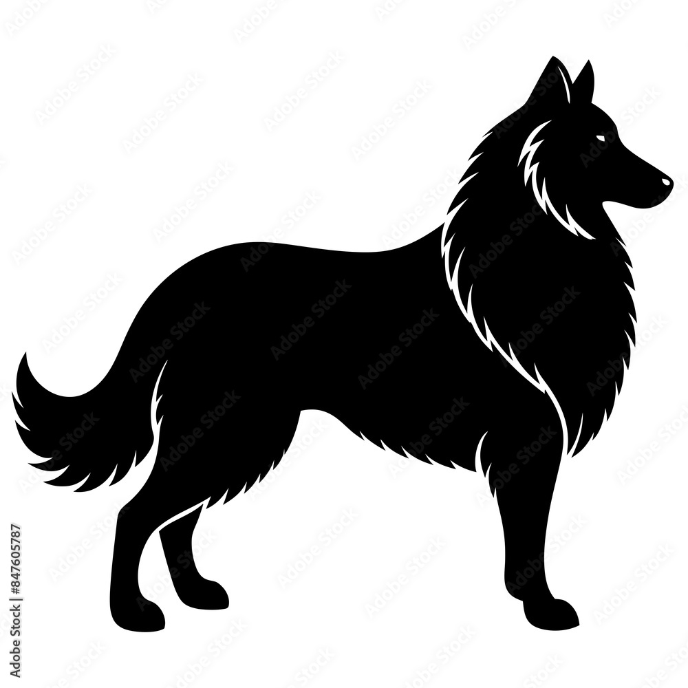 Lassie dog silhouette vector illustration Lassie dog silhouette vector illustration