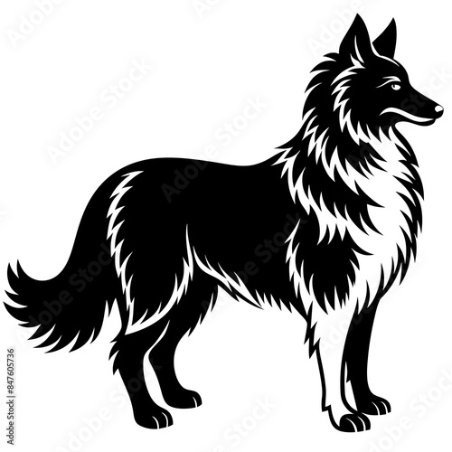 Lassie dog silhouette vector illustration
