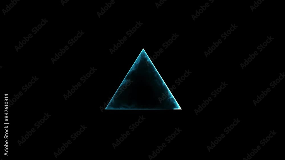 Glowing neon triangle border frame and seamless loop animation background. Glowing neon triangle border frame and seamless loop animation background.