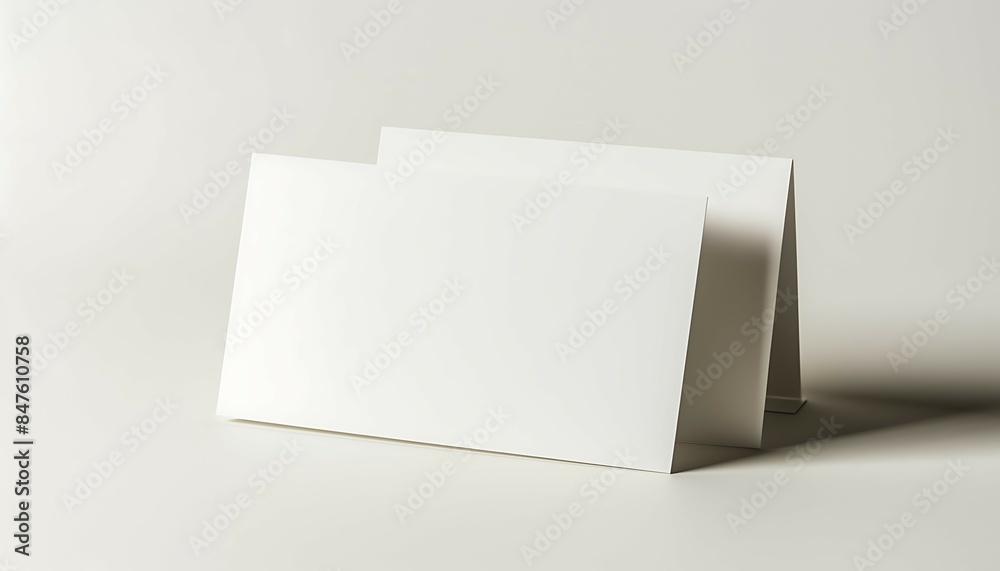 Naklejka premium horizontal Business visiting card empty mock up on white background