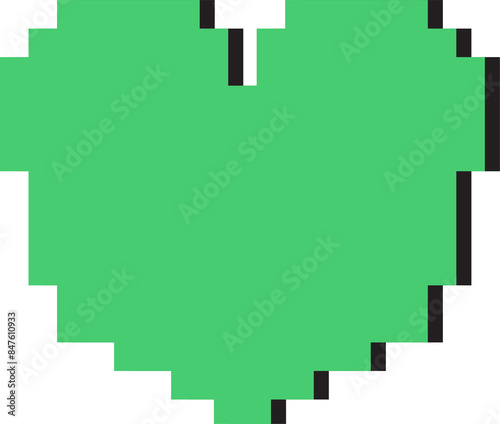 green heart_pixel
