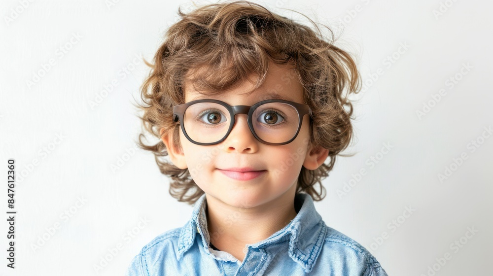 red background little boy wearing glasses red background little boy wearing glasses