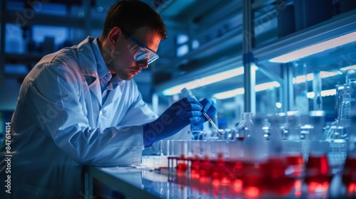 Genetic engineering in a hightech lab creating diseaseresistant livestock to ensure sustainable farming photo