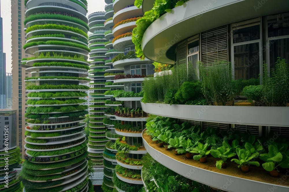 Vertical farming systems in a hightech urban environment maximizing space and efficiency for fresh produce Vertical farming systems in a hightech urban environment maximizing space and efficiency for fresh produce