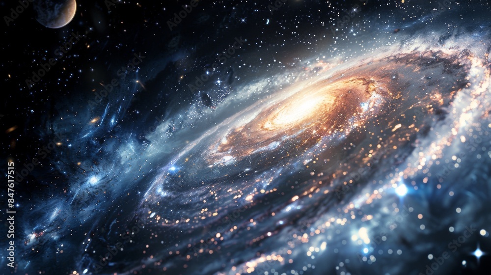 Obraz premium Cosmos galaxy background generated by ai