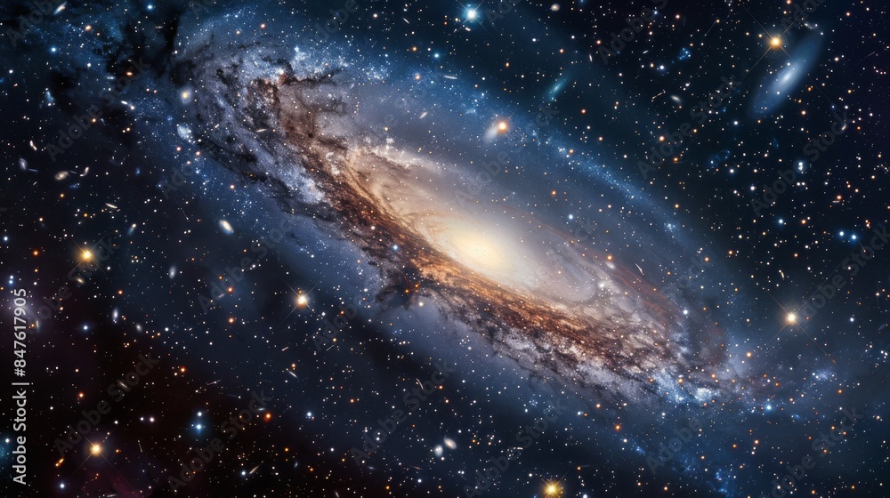 Obraz premium Cosmos galaxy background generated by ai