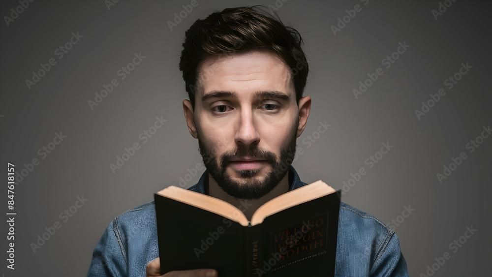 A man reading a book A man reading a book