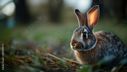 Rabbit in Nature