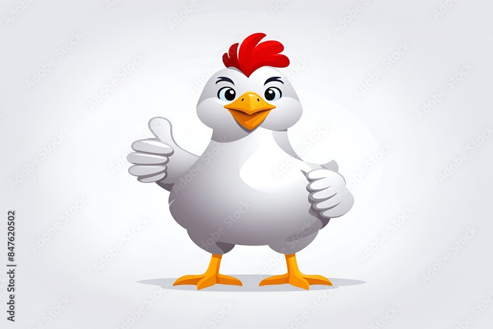 Thumbs up white chicken Thumbs up white chicken