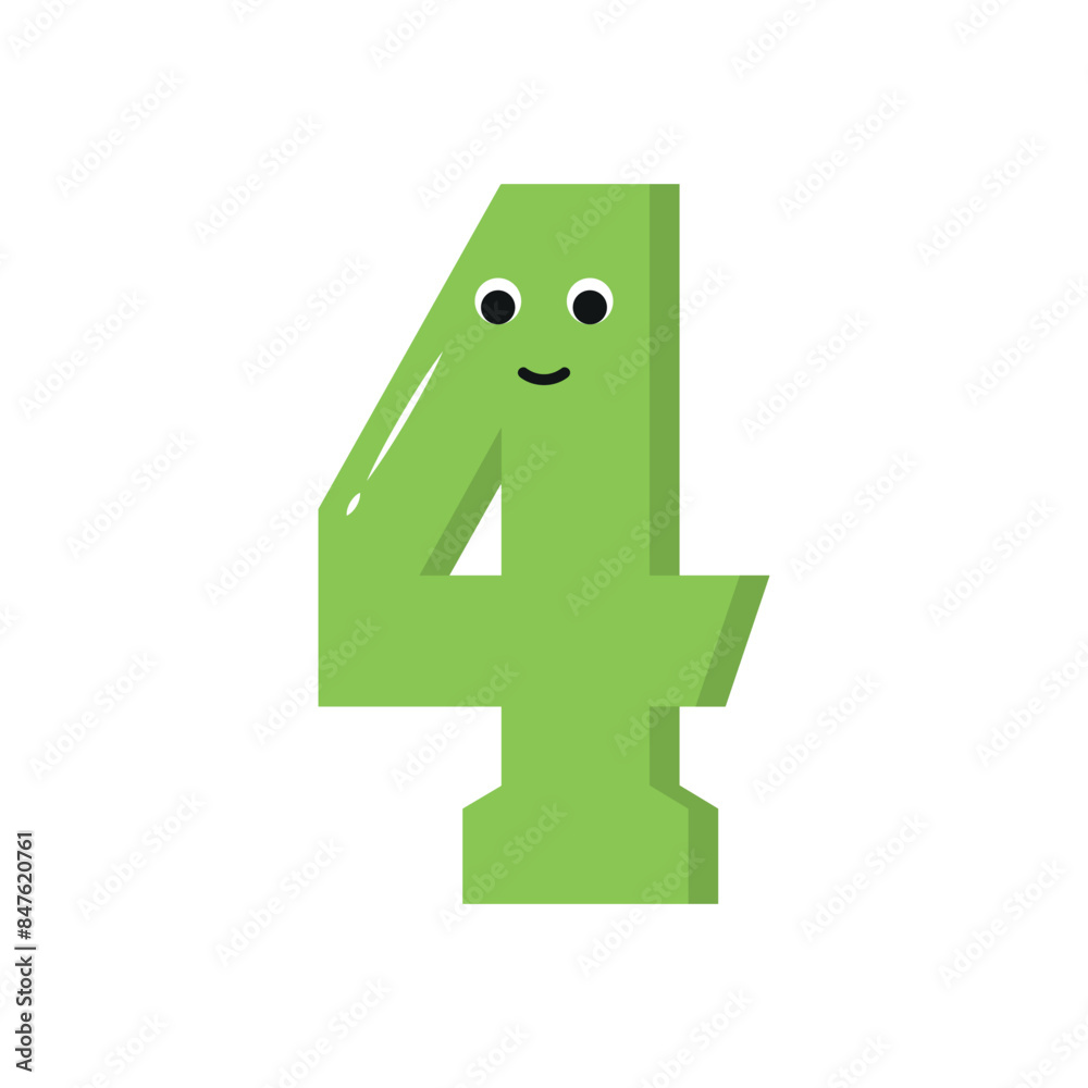 Obraz premium Cute Number Element